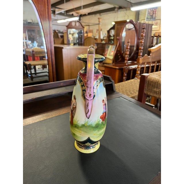 Late 19th Century Late 19th Century Antique Double Handled Vase in the Style of Royal Vienna For Sale - Image 5 of 6