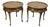 Vintage Baker English Queen Anne Style Burl Walnut Round Lamp End Tables - Pair For Sale