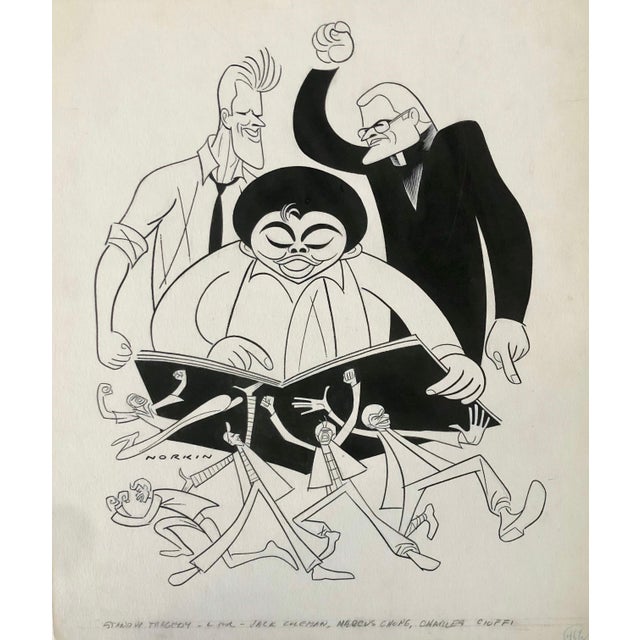 Sam Norkin, "Stand up Tragedy" Marcus Chong Original Ink Drawing Theater Caricature Art For Sale