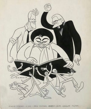 Sam Norkin, "Stand up Tragedy" Marcus Chong Original Ink Drawing Theater Caricature Art