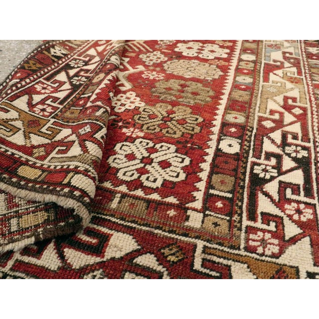 Galerie Shabab Collection Early 20th Century Caucasian Kuba Throw Rug For Sale In New York - Image 6 of 6