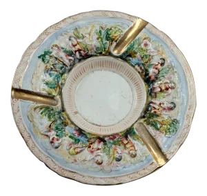 Vintage Italian Capodimonte Porcelain Ashtray
