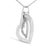 Haus of Brilliance Sterling Silver Diamond Accent Matte Finish Heart Pendant Necklace For Sale - Image 4 of 4