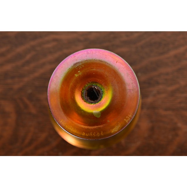 Steuben Aurene Iridescent Art Glass Goblet For Sale In South Bend - Image 6 of 10