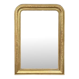 Louis Philippe Arch Top Gilt Mirror From France (H 48 1/4 X W 34) For Sale