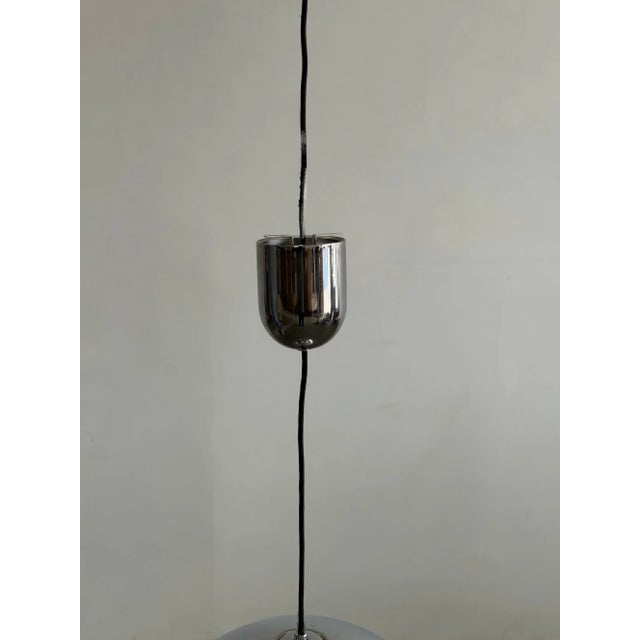 Mid-Century Modern Chrome, Metal Pendant #2 For Sale - Image 3 of 15
