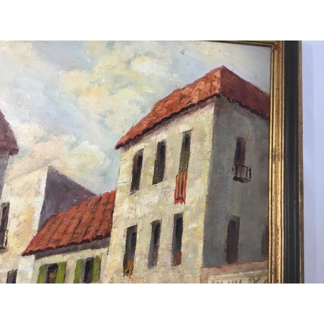 1980s “The Fruit Peddler”Acrylic Painting on Board by Alison Waters, Framed For Sale - Image 6 of 10