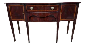 Pennsylvania House Mahogany Marquetry Inlaid Brass Top Sideboard