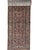 1940s Coral & Glowinng Blush with Indigo & Army Green Runner Rug 2.8 x 19.7 For Sale - Image 12 of 12