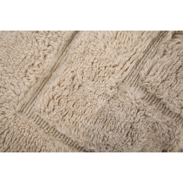 Concentric Frame Geometric Hand-Knotted Moroccan Wool Rug | 11'7" X 8'6" | One of a Kind For Sale - Image 4 of 8