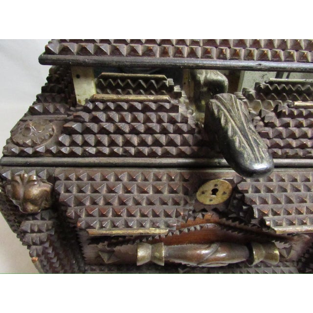 Antique Tramp Art Box For Sale - Image 16 of 18
