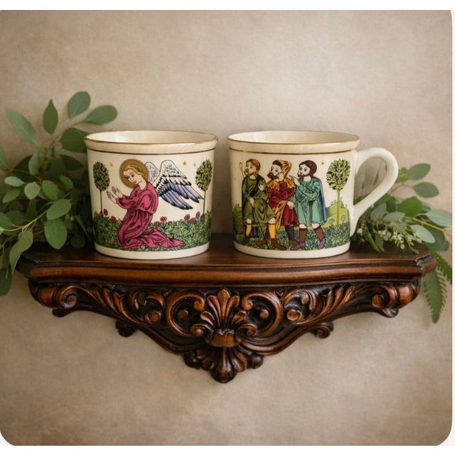 1980s 1982 Royal Doulton “ the Annunciation” and “ the Shepherds in the Fields”. Limited Edition Mugs - a Pair For Sale - Image 5 of 5