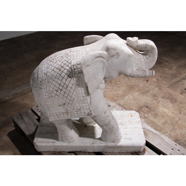 Large Handcrafted Elephant Statues, 1950, Marble, Set of 2 For Sale - Image 6 of 18