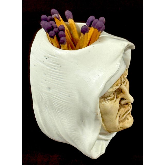 Rare German Porcelain Figural Matchstrike Frowning Nun, Atrib. Schafer & Vater For Sale In West Palm - Image 6 of 9