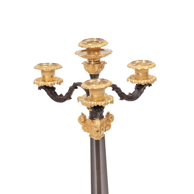 Baroque 4-Light Candelabras in Gilt Bronze, France, 1870s, Set of 2 For Sale - Image 3 of 8