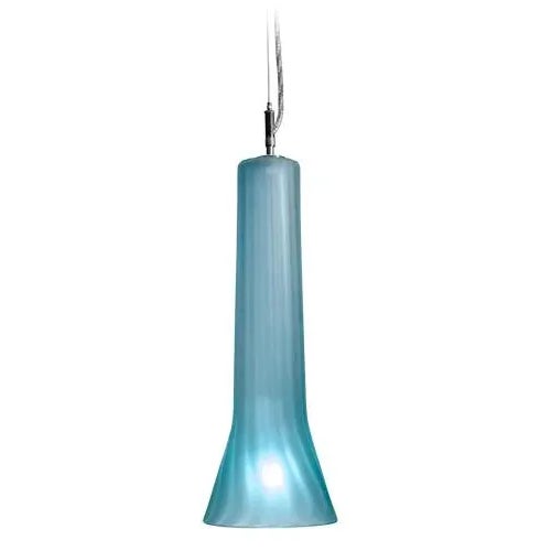 Tempo Flare Frosted Pendant Light from the Flashlight Collection in Lagoona For Sale - Image 4 of 4