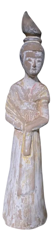 Chinese Terracotta Sculpture of Court Lady, 1950