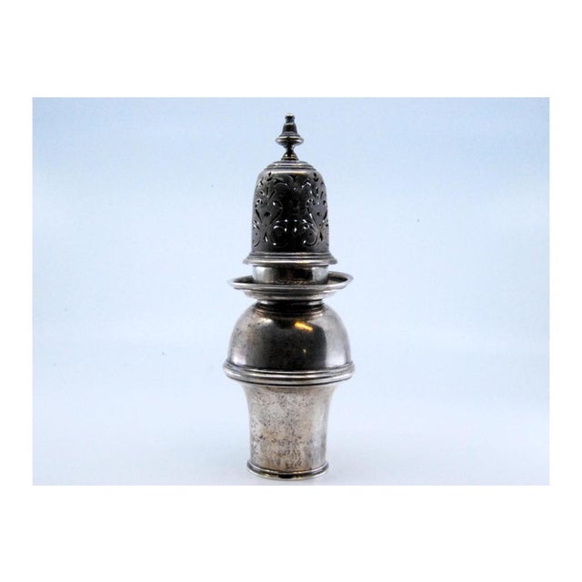 Silver Silver Sprinkler with Smooth Body and Cut-Out Lid with Application For Sale - Image 8 of 11