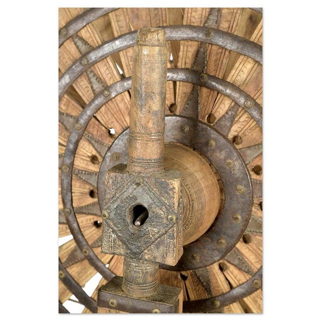 Indian Spinning Loom in Carved Wood For Sale - Image 3 of 8