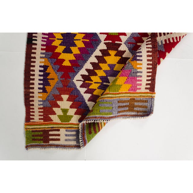 Turkish Small Oushak Turkish Kilim Rug For Sale - Image 3 of 10