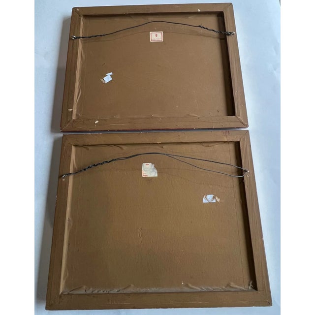 Dark Green Vintage Borghese Hand Colored Chinoiserie Asian Borghese Framed Prints a Pair For Sale - Image 8 of 12