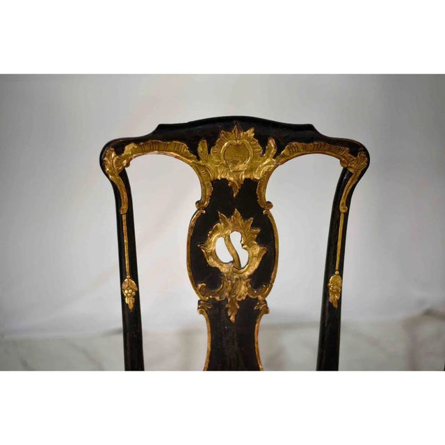19th Century Antique Giltwood French Chairs Clawfoot Silk Upholstery - A Pair For Sale - Image 9 of 12