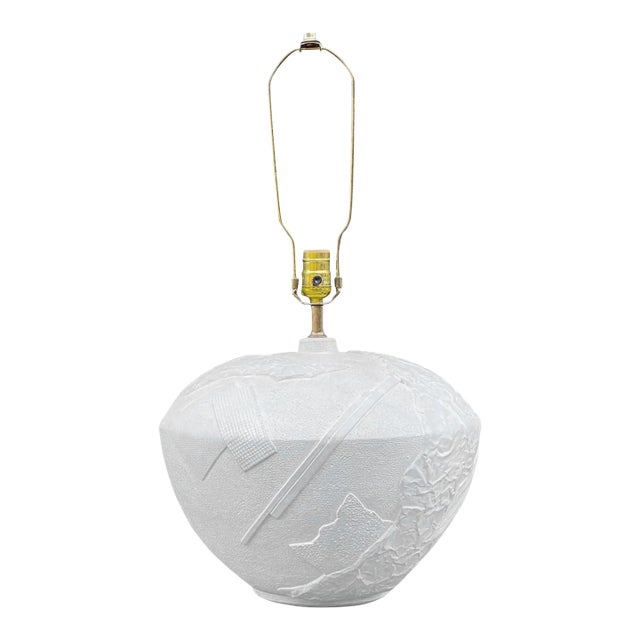 1980s Bon Art Postmodern Plaster Table Lamp For Sale