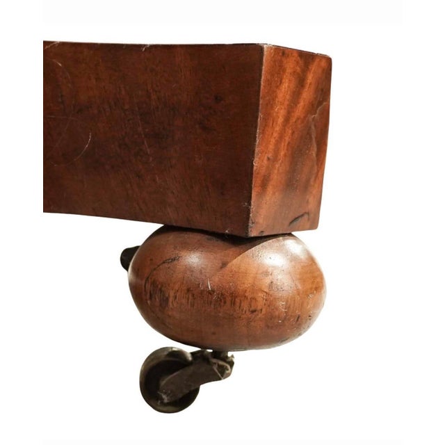 English 19th Cent. English Mahogany Drop Leaf Ladies Table For Sale - Image 3 of 8