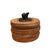 Mid 20th Century Vintage Iris Apfel Owned Indonesian Wicker Basket Box With Carved Wood Frog For Sale - Image 5 of 11