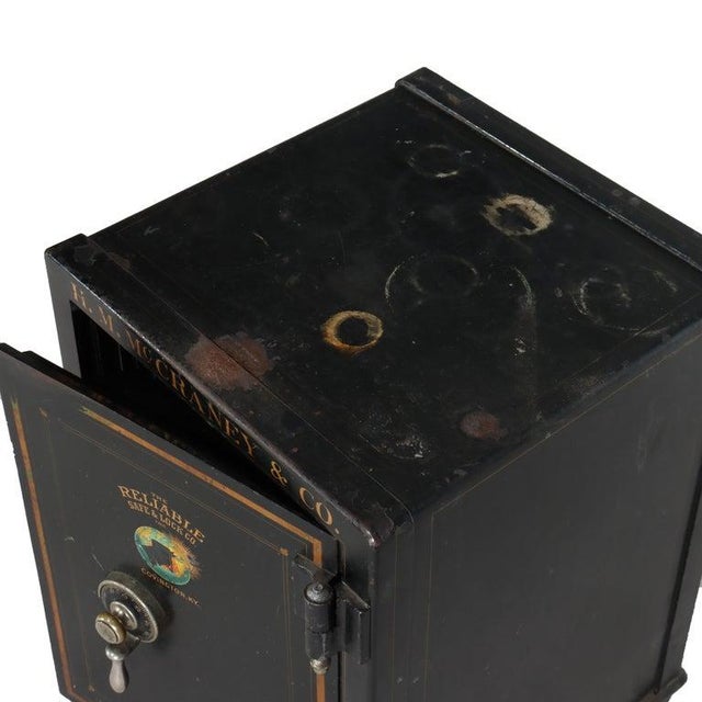 Black Antique Reliable Safe & Lock Co. Floor Safe, Covington, Ky C1890 For Sale - Image 8 of 11