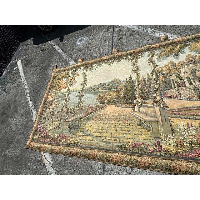 Hammacher Schlemmer Italian Terrace Tapestry For Sale - Image 9 of 12