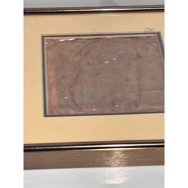 A Vintage Framed 3d Copper Relief Wall Art Piece Featuring a Pressed Metal Figure. (A Dog) For Sale - Image 4 of 12