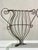 Antique Large Neoclassical Style Wrought Iron Urn Form Demilune Wall Planters, Pair For Sale - Image 9 of 16