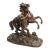 Neoclassical Style Antique Victorian Cast Metal Statue Man With Horse Equestrian Home Decor For Sale