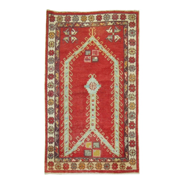 Antique Turkish Anatolian Prayer Rug - 2'8" x 4'4" For Sale