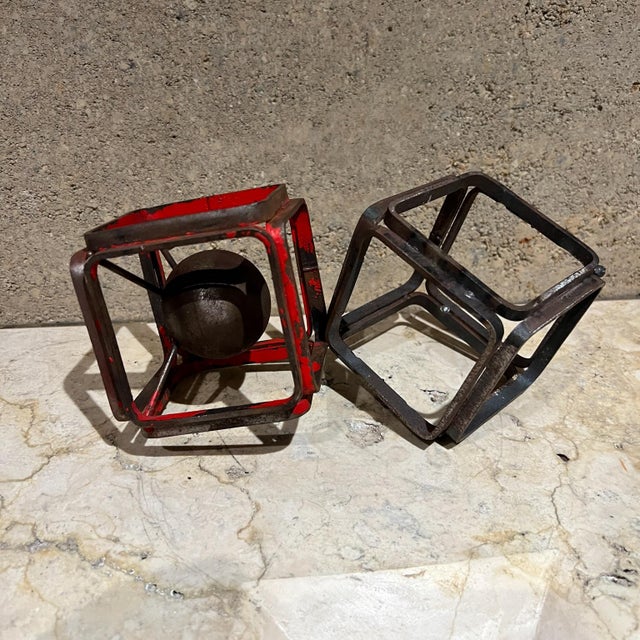 Late 20th Century Metal Cube Mini Art Sculpture For Sale - Image 5 of 7