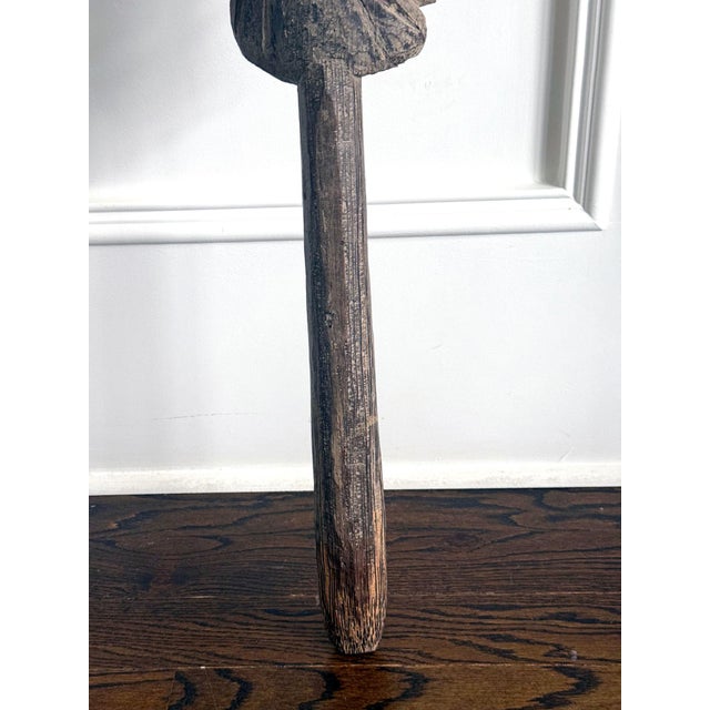 Black Yam Ceremonial Digging Stick with Carving Papua New Guinea For Sale - Image 8 of 16