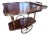 Mid-Century Bar Cart with Folding Leaves and Brass Gallery, 1960s For Sale