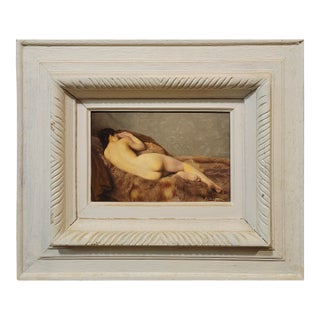 Paul Sieffert -1920s French Study of a Female Nude From the Back-Oil Painting For Sale