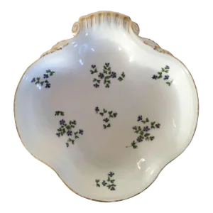1805 - 1810 French Empire Porcelain Shell Shape Shrimp Dish
