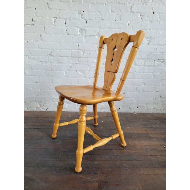 1950s Maple Dutch Brutalist Style Dining Chairs, Set of 6 For Sale In Raleigh - Image 6 of 15