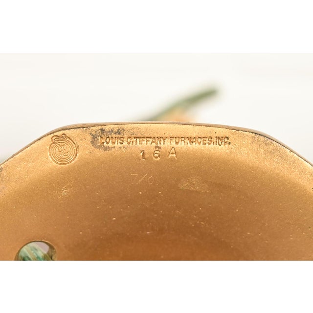 Louis Comfort Tiffany Furnaces Art Deco Bronze Doré Table Lamp or Desk Lamp, 1920s For Sale - Image 13 of 15