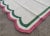 Not Yet Made - Made To Order Handmade Cotton Vegetable Dyed Scalloped Edge Rug Cream With Green and Raspberry Pink Border - 9x12 For Sale - Image 5 of 11