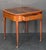 English English Square Top Writing Table or Desk of Mahogany With Embossed Leather Top For Sale - Image 3 of 12