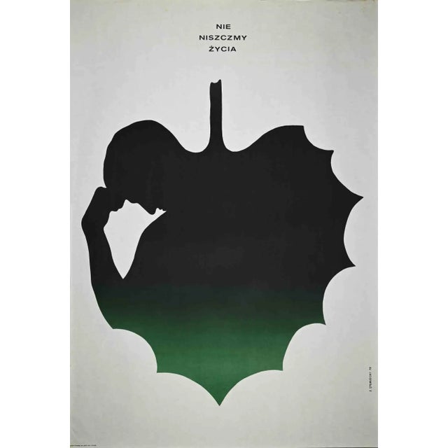 Niszczmy Zycia - Poster is an original offset print realized in 1975. Signed on the plate Good conditions.
