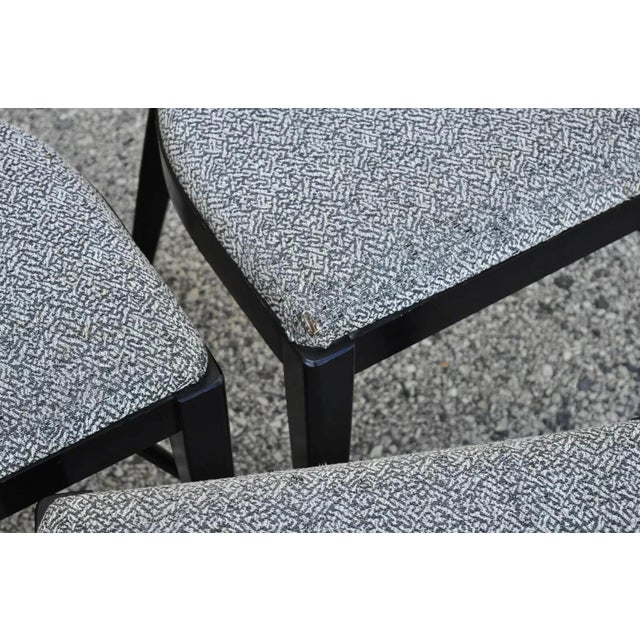 Mid 20th Century Mid Century Modern Black Lacquer Wishbone Dining Chairs by Blowing Rock Set of 6 For Sale - Image 11 of 12