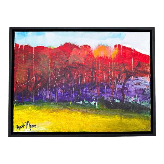 Summer Landscape' by Beverly Myers Modern Painter, School of Wolf Kahn For Sale