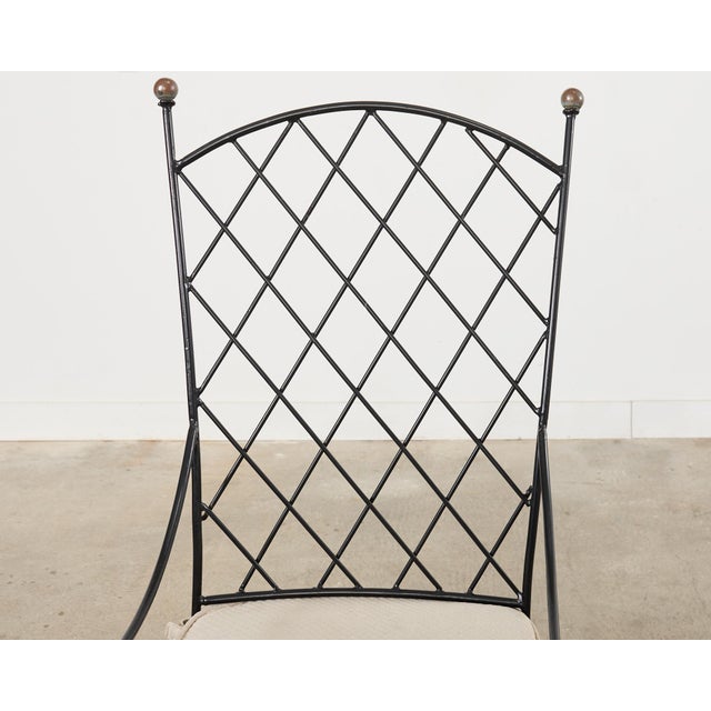 Set of Fourteen Maison Jean Croisillon Iron Garden Dining Chairs For Sale In Sacramento - Image 6 of 12