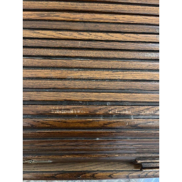 Antique Oak Director's Roll-Top Desk For Sale - Image 17 of 18