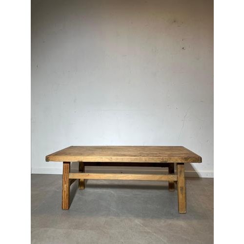Vintage Rustic Wooden Coffee Table For Sale - Image 4 of 6